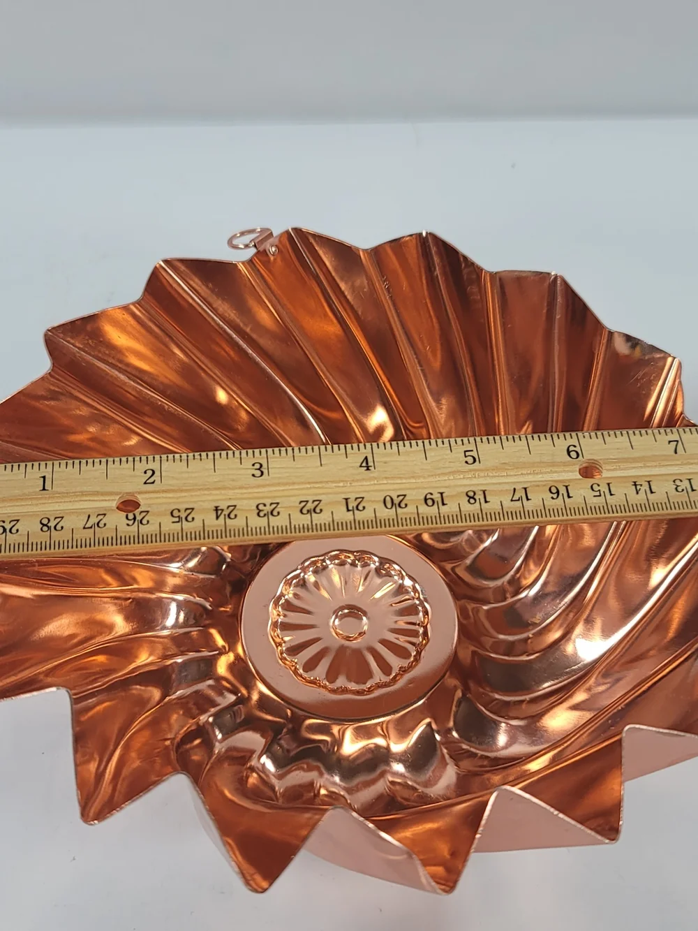 Vintage Copper Pinwheel Swirl Jello Mold Pan